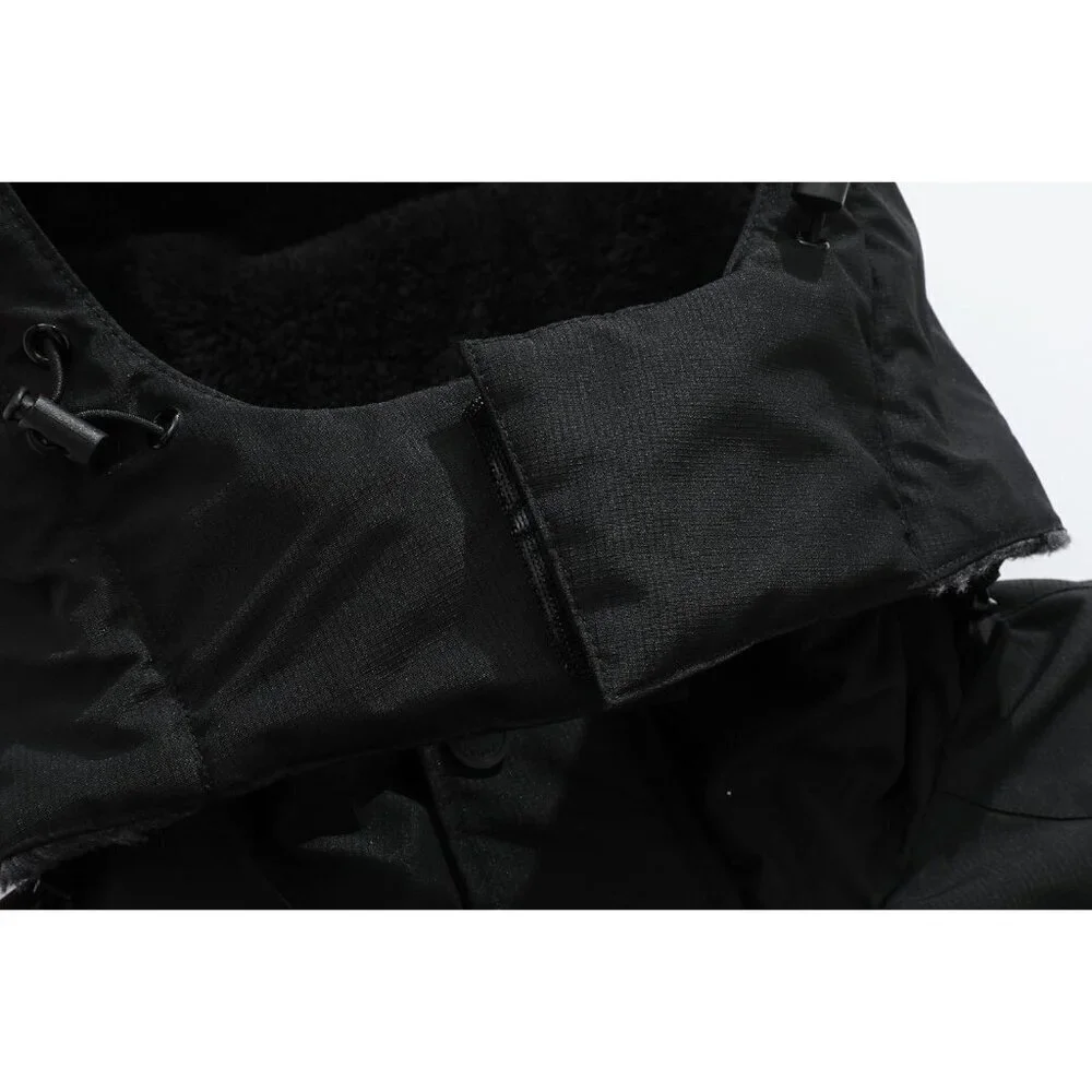 Men's Ski Jacket Winter Warm Snow Coat Waterproof Windbreaker Hooded Work Outerw